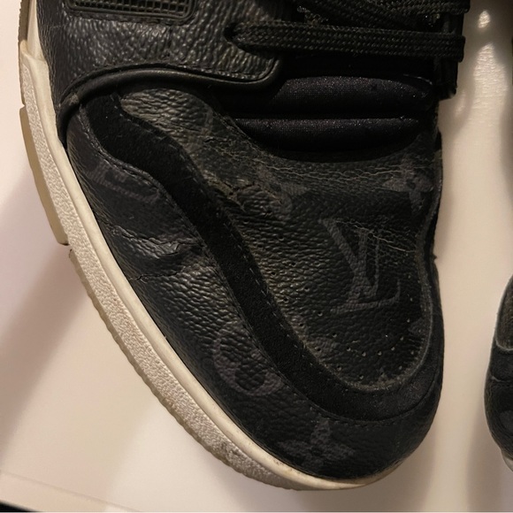Louis Vuitton trainer low black monogram eclipse leather US11 men’s sneaker - Picture 5 of 15